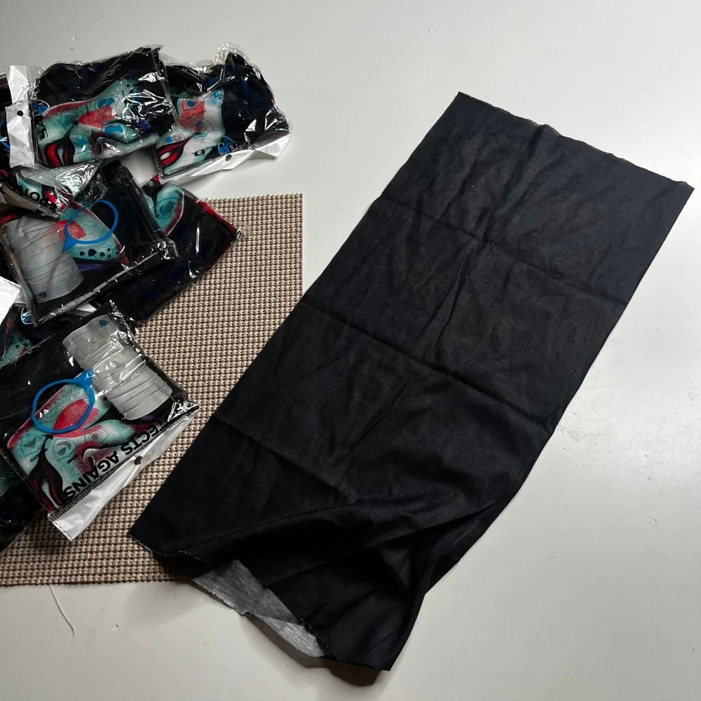SA Fishing Face Shield Evil Clown Neck Gaiter Bandana Black Multi RN 161116